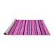 Sideview of Machine Washable Abstract Purple Modern Area Rugs, wshabs2214pur