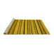 Sideview of Machine Washable Abstract Yellow Modern Rug, wshabs2214yw