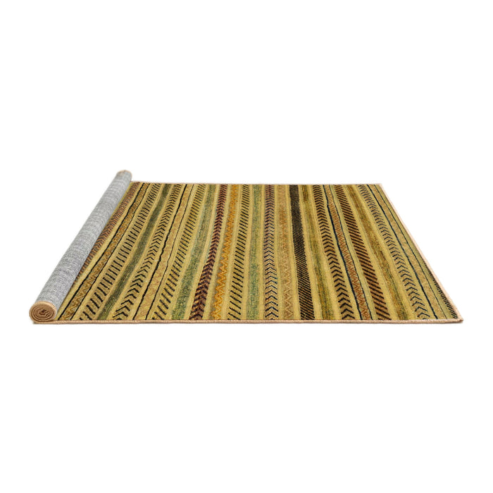 Sideview of Machine Washable Abstract Yellow Rug, wshabs2215