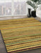 Machine Washable Abstract Yellow Rug in a Family Room, wshabs2215