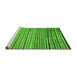 Sideview of Machine Washable Abstract Green Modern Area Rugs, wshabs2215grn