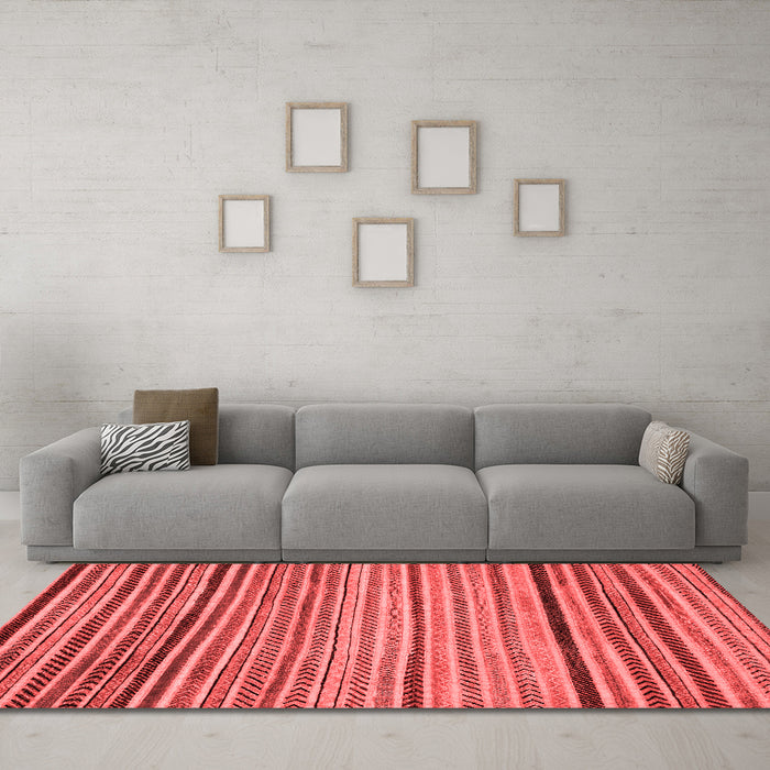 Modern Red Washable Rugs