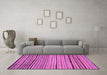 Machine Washable Abstract Purple Modern Area Rugs in a Living Room, wshabs2215pur