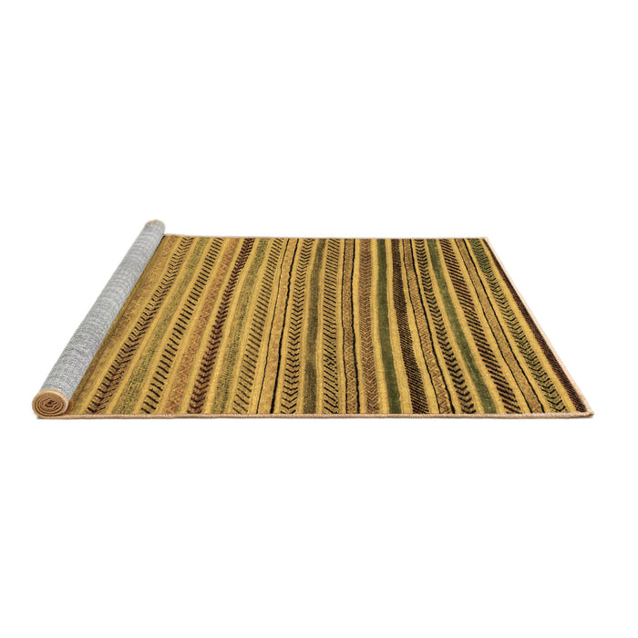 Sideview of Machine Washable Abstract Brown Modern Rug, wshabs2215brn