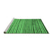 Sideview of Machine Washable Abstract Emerald Green Modern Area Rugs, wshabs2215emgrn