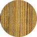 Round Abstract Brown Modern Rug, abs2215brn