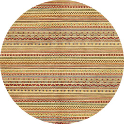 Round Machine Washable Abstract Red Rug, wshabs2216