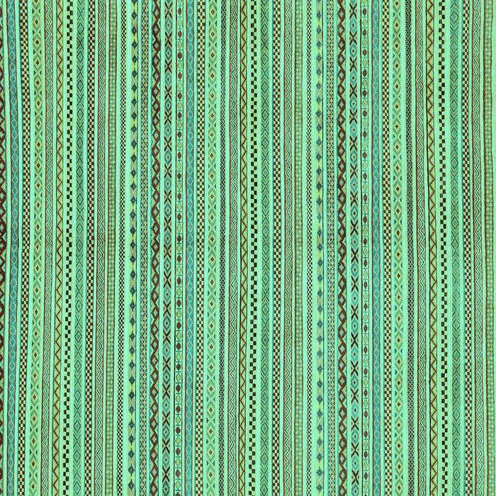 Square Machine Washable Abstract Turquoise Modern Area Rugs, wshabs2216turq