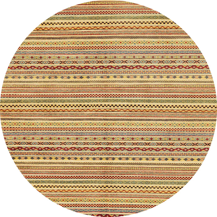 Round Abstract Red Modern Rug, abs2216