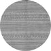 Round Abstract Gray Modern Rug, abs2216gry