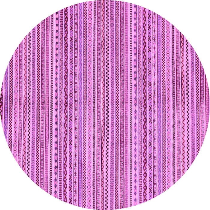 Round Machine Washable Abstract Purple Modern Area Rugs, wshabs2216pur