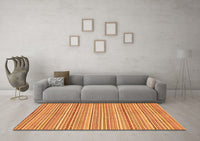 Machine Washable Abstract Orange Modern Rug, wshabs2216org