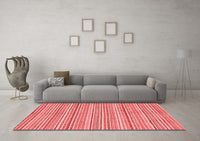 Machine Washable Abstract Red Modern Rug, wshabs2216red