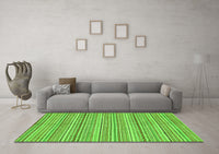 Machine Washable Abstract Green Modern Rug, wshabs2216grn