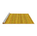 Sideview of Machine Washable Abstract Yellow Modern Rug, wshabs2216yw