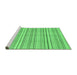 Sideview of Machine Washable Abstract Emerald Green Modern Area Rugs, wshabs2217emgrn