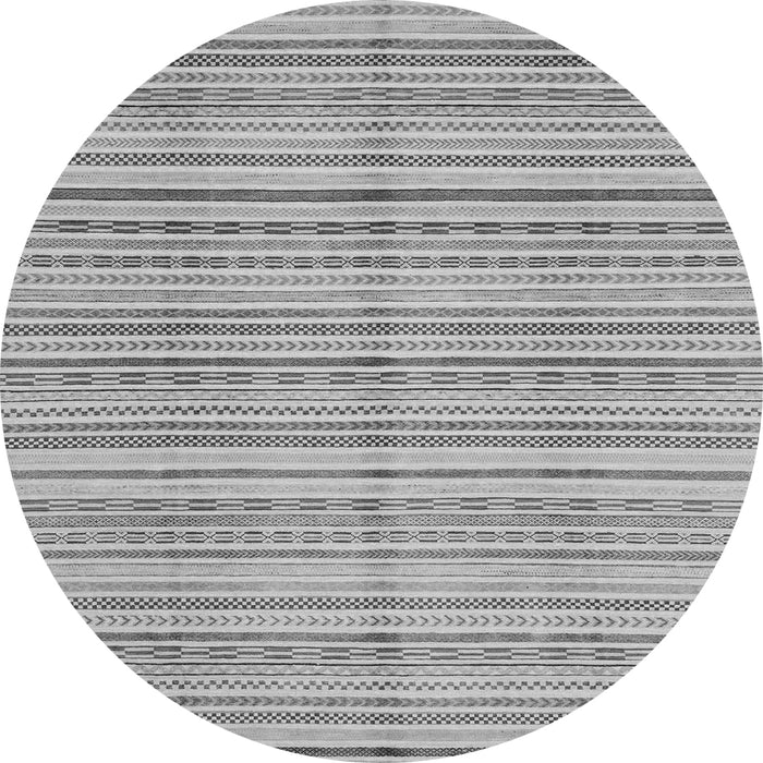 Round Abstract Gray Modern Rug, abs2217gry