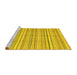 Sideview of Machine Washable Abstract Yellow Modern Rug, wshabs2217yw