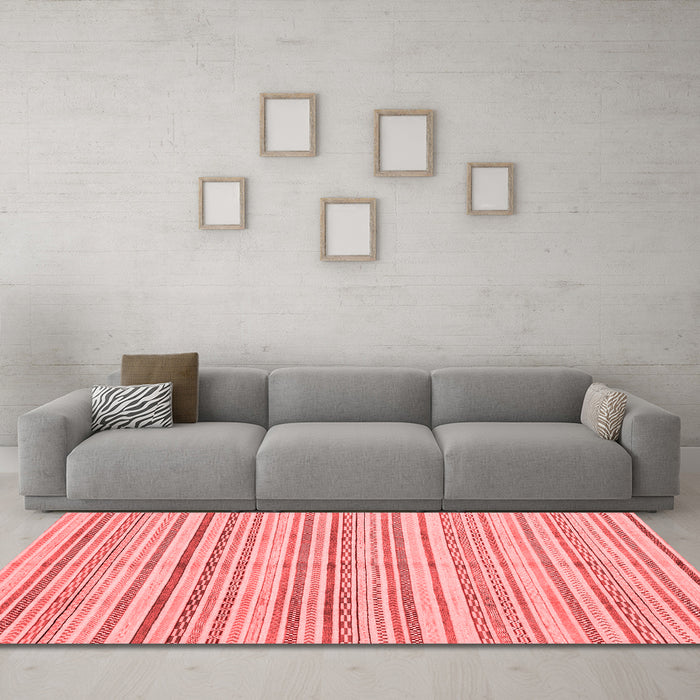 Modern Red Washable Rugs