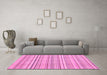 Machine Washable Abstract Pink Modern Rug in a Living Room, wshabs2217pnk