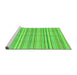 Sideview of Machine Washable Abstract Green Modern Area Rugs, wshabs2217grn