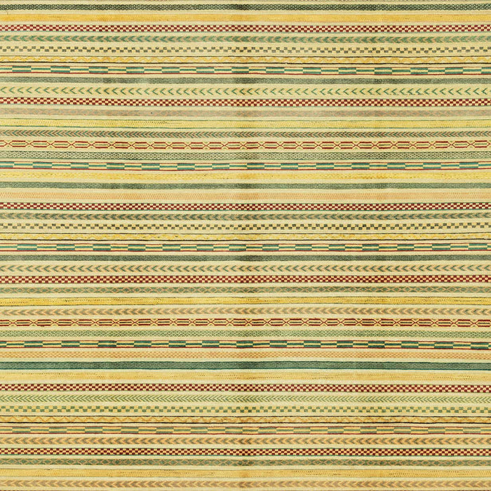 Square Abstract Chrome Gold Yellow Modern Rug, abs2217