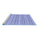 Sideview of Machine Washable Abstract Blue Modern Rug, wshabs2217blu