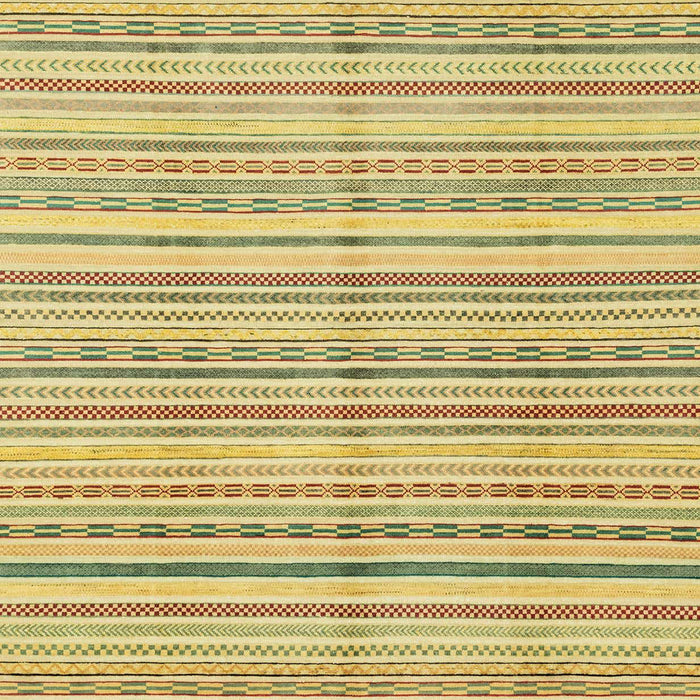 Machine Washable Abstract Chrome Gold Yellow Rug, wshabs2217