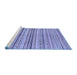 Sideview of Machine Washable Abstract Blue Modern Rug, wshabs2218blu