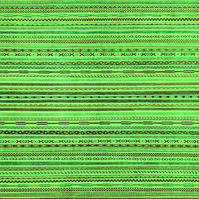 Square Machine Washable Abstract Green Modern Area Rugs, wshabs2218grn