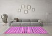 Machine Washable Abstract Purple Modern Area Rugs in a Living Room, wshabs2218pur