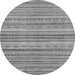 Round Abstract Gray Modern Rug, abs2218gry