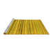 Sideview of Machine Washable Abstract Yellow Modern Rug, wshabs2218yw