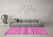 Machine Washable Abstract Pink Modern Rug in a Living Room, wshabs2218pnk