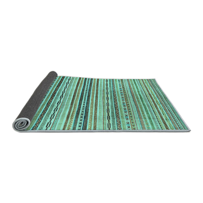 Sideview of Abstract Light Blue Modern Rug, abs2218lblu