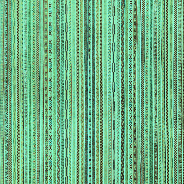 Square Machine Washable Abstract Turquoise Modern Area Rugs, wshabs2218turq