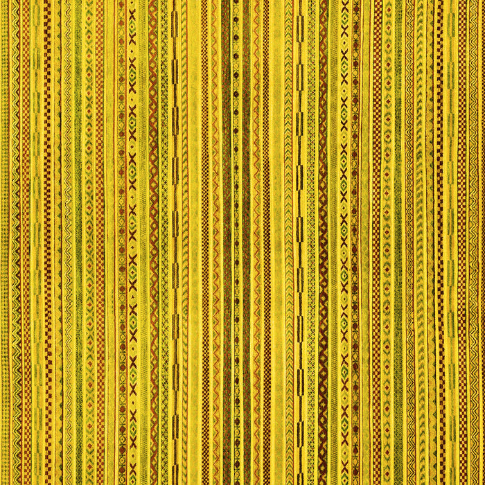 Square Abstract Yellow Modern Rug, abs2218yw