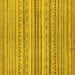 Square Abstract Yellow Modern Rug, abs2218yw