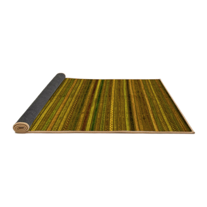 Sideview of Abstract Yellow Modern Rug, abs2219yw