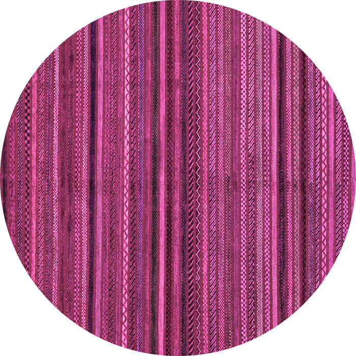 Round Abstract Pink Modern Rug, abs2219pnk