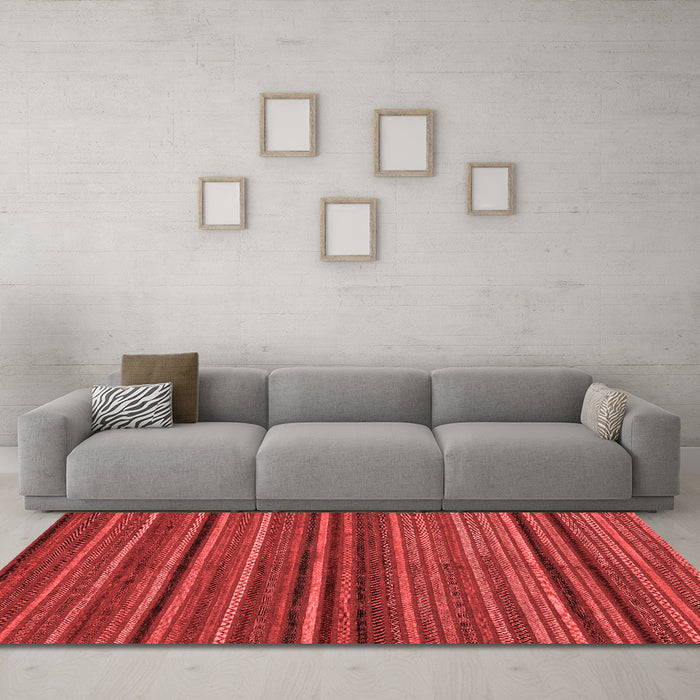 Modern Red Washable Rugs