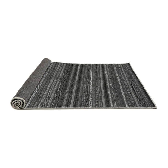 Sideview of Abstract Gray Modern Rug, abs2219gry