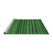 Sideview of Machine Washable Abstract Emerald Green Modern Area Rugs, wshabs2219emgrn