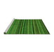 Sideview of Machine Washable Abstract Green Modern Area Rugs, wshabs2219grn