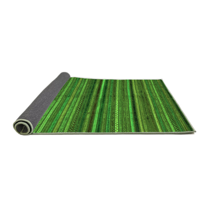 Sideview of Abstract Green Modern Rug, abs2219grn