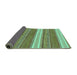 Sideview of Abstract Turquoise Modern Rug, abs221turq