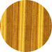 Round Abstract Yellow Modern Rug, abs221yw