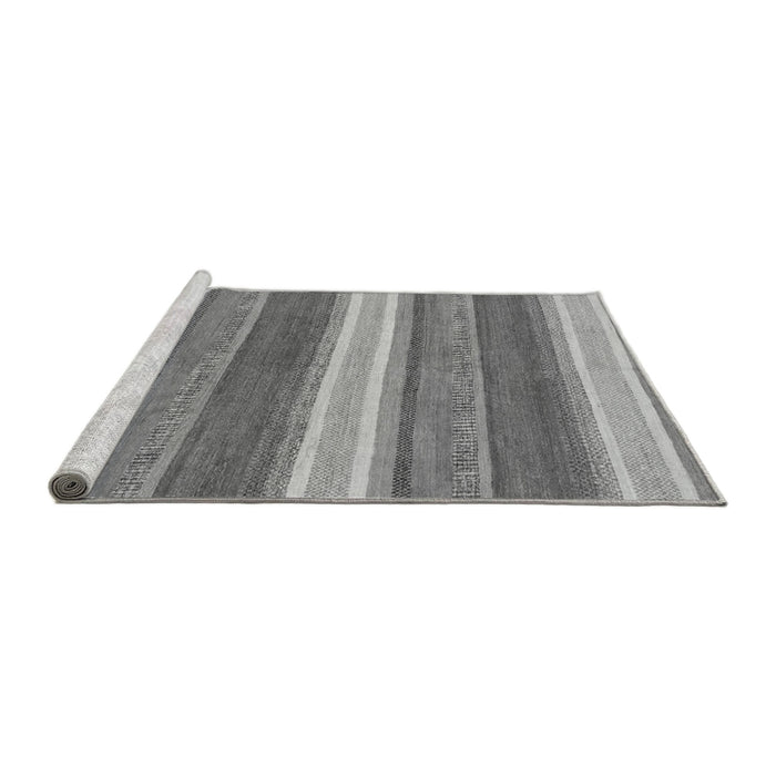 Sideview of Machine Washable Abstract Gray Modern Rug, wshabs221gry
