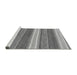 Sideview of Machine Washable Abstract Gray Modern Rug, wshabs221gry