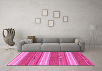 Machine Washable Abstract Pink Modern Rug, wshabs221pnk